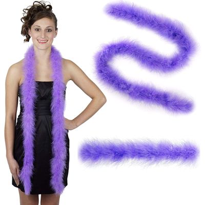 ZUCKER Marabou Feather Boas - Fluffy Costume Accessories, for Halloween Party, Carnival, Crafts, Dancing - Lavender - 3-Pack