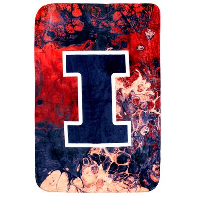 College Covers Everything Comfy Illinois Fighting Illini Color Swept Soft Throw Blanket, 30" x 40"