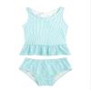 YONGHS Toddler Baby Girls Summer Swimsuit Ruffle Swimwear Bikini Tankini Set Two Piece Bathing Suits Mint Green 8 Years view 1
