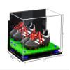 Better Display Cases Acrylic Kids Shoes Display Case - Medium Rectangle Box with Mirror Case, Navy Blue Risers, Wall Mount and Turf Base 12" x 8.25" x 8" (V41/A004) view 2
