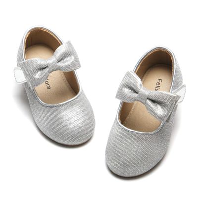 Felix & Flora Girl Silver Dress Shoes Size 10 Toddler Party School Wedding