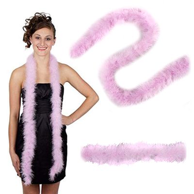 ZUCKER Marabou Feather Boas - Fluffy Costume Accessories, for Halloween Party, Carnival, Crafts, Dancing - Orchid - 3-Pack