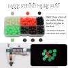 Dovesun Soft Rubber Fishing Beads - Round 0.31in (250pcs) with Tackle-Box - 7 Colors view 2