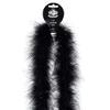 ZUCKER Marabou Feather Boas - Fluffy Costume Accessories, for Halloween Party, Carnival, Crafts, Dancing - Black/Black Lurex - 3 Pack view 4