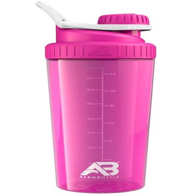 AeroBottle Primus Crystal Shaker Cup Twist Cap Water Bottle, Perfect for Protein Shakes and Pre Workout with Patented Mixing Technology, No Blending Ball or Whisk, 32oz, Rhodonite Pink