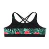 Kaerm Kids Girls Print Criss Cross Sport Training Bra Backless Straps Gym Workout Crop Top Sportwear Hibiscus Red 6 view 2