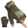 FIORETTO Fingerless Gloves for Airsoft Shooting Half Finger Hunting Hiking Cycling Driving Motorcycle Climbing Work Gloves Green Medium view 1
