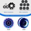 Nezylaf Light Up Roller Skate Wheels 8 Pack, 78A Hardness LED Skateboard Wheels with Premium ABEC-9 Bearings, Illuminating Roller Skate Accessories for Outdoor Indoor Quad Skates view 4