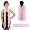 ZUCKER Marabou Feather Boas - Fluffy Costume Accessories, for Halloween Party, Carnival, Crafts, Dancing - Candy Pink - 3-Pack view 1