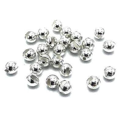 Mopflies.com Slotted Tungsten Beads (Silver, 3.3mm) -100 Count