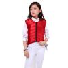UNISTRENGH Unisex Kids Equestrian Protective Vest EVA Padded Safety Horse Riding Protective Gear Body Protector Guard Shock Absorption Waistcoat (Red, CL) view 1