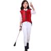 UNISTRENGH Unisex Kids Equestrian Protective Vest EVA Padded Safety Horse Riding Protective Gear Body Protector Guard Shock Absorption Waistcoat (Red, S) view 2