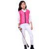 UNISTRENGH Unisex Kids Equestrian Protective Vest EVA Padded Safety Horse Riding Protective Gear Body Protector Guard Shock Absorption Waistcoat (Pink, S) view 4