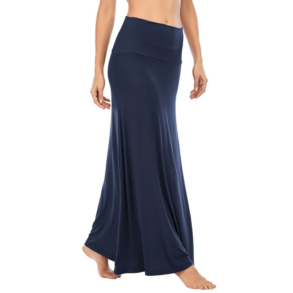 American Trends Womens Maxi Skirts Long Skirt for Women High Waist Maxi Dresses Navy Medium