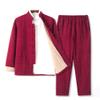 QPZK Martial Arts Suit Set of 3,Chinese Traditional Long Sleeve Tang Suit Kung Fu Uniforms red-4XL view 1