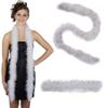 ZUCKER Marabou Feather Boas - Fluffy Costume Accessories, for Halloween Party, Carnival, Crafts, Dancing - Silver - 3-Pack view 1