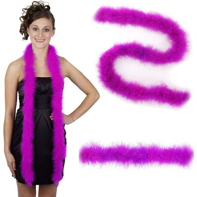 ZUCKER Marabou Feather Boas - Costume Accessories, for Halloween Party, Carnival, Crafts, Dancing - Very Berry - 3-Pack