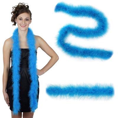 ZUCKER Marabou Feather Boas - Costume Accessories, for Halloween Party, Carnival, Crafts, Dancing - Dark Turquoise - 3-Pack