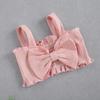 FYBITBO Infant Baby Girl Ribbed Cami Bow-Tie Crop Top+Rainbow Bloomers Shorts Summer Clothes Outfits Set (6-12 Months,Pink Rainbow) view 2