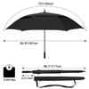 Prospo 72 Inch Huge Golf Umbrella Windproof Large Umbrella Automatic Open With Double Canopy for Men and Family Vented Waterproof (Black XL) view 2