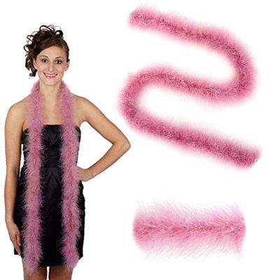 ZUCKER Marabou Feather Boas - Fluffy Costume Accessories, for Halloween Party, Carnival, Crafts, Dancing - Dusty Rose - 3-Pack