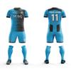 ORKY Custom Soccer Jersey with Short, Men Women Personalized Name Number Team Outfit, Kids Customize School Soccer Uniform(Blue 120cm) view 2