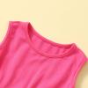 Digood Girls Dress&Skirt,Toddler Kids Baby Girls Sleeveless Patchwork Dinosaur Tulle Dress Party Press,for Kids Eaer Day Feival Birthday Gifts(Pink,5-6 Years),pink view 4