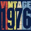 1976 Birthday Shirt for Men - Vintage 1976 Retro - 015-50th Birthday Gift - F/Navy-4X view 2
