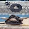 Amarine Made Dock Line, 1" X 35' Double Braided Thick Nylon Dock & Boat Ropes, 20" Loop, 130kN Load Capacity, Black view 4