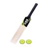 GRS Boom Kids Zone Popular Willow Wooden Cricket Bat for Kids (Size 3 for Age Group 8 Years Kids) & 2 Tennies Ball view 1