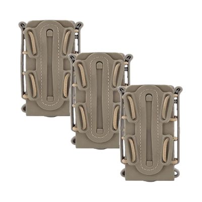 Dekoo 3PCS Mag Pouch 9mm Magazine Pouch Molle Tactical Airsoft Mag Carrier Hunting Equipment Holder (Tan)