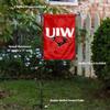 College Flags & Banners Co. UIW Cardinals Dual Logo Garden Flag and Flag Stand Pole Holder Set view 3