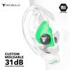 Decibullz Custom Molded Earplugs Pro Pack (Green) Bundle view 3