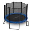 SereneLife 8FT Trampoline Outdoor Heavy-Duty Backyard Trampoline for Kids and Adults with Wide Jumping Surface, Stable L-Shaped Legs, Safety Net, Supports 264 lbs.,ASTM Approved, 96 x 94 IN view 1