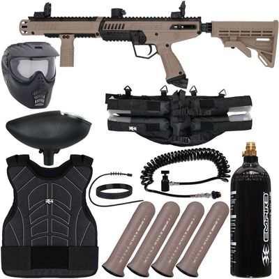 Action Village Tippmann Stormer Elite Dual Fed Light Gunner Paintball Gun Package Kit (Dark Earth)
