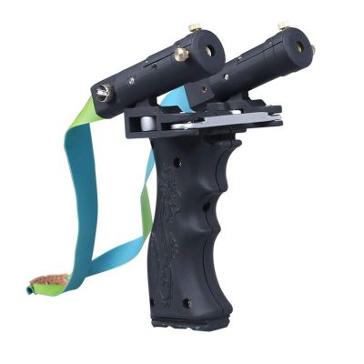 Dual Infrared Light Professional Slingshot, Long Distance Hunting Night Vision, Rotary Locking Aiming Handle, with Elastic Tape