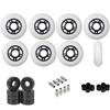 Players Choice Replacement Inline Skate Wheels Outdoor with Hybrid Ceramic Bearings - White 76mm 80mm Hilo view 1