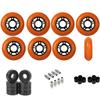 Players Choice Replacement Inline Skate Wheels Outdoor with Hybrid Ceramic Bearings - Orange 72mm 80mm Hilo view 1