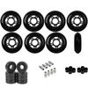 Players Choice Replacement Inline Skate Wheels Outdoor with Hybrid Ceramic Bearings - Black 76mm 89A view 1