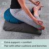 Waterglider International Zabuton, Eclipse line, Buckwheat Filled Meditation Cushion, 23" x 23" Burgundy view 2