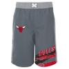Outerstuff NBA Big Boys Youth (8-20) Grey Heat-Wave Swim Shorts, Chicago Bulls X-Large (18-20) view 1
