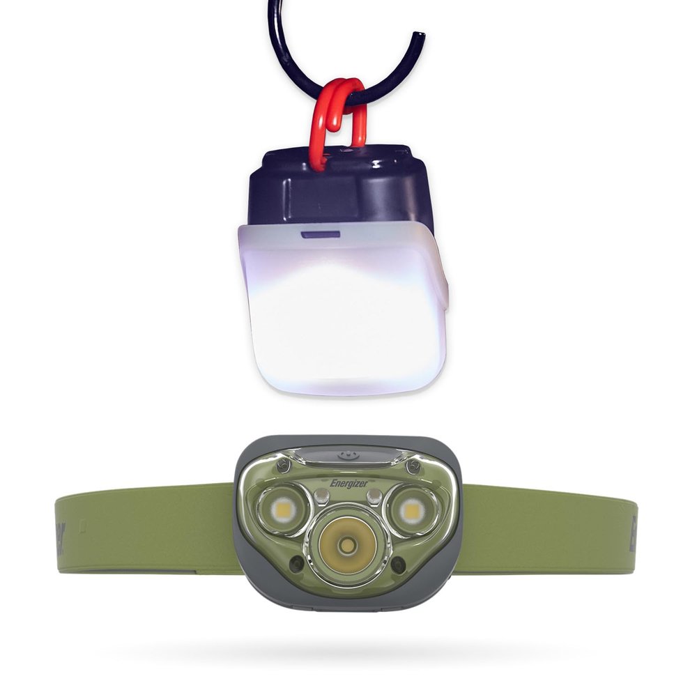 Energizer Vision HD+ LED Headlamp and Lantern Case, Water Resistant Bright Headlamp with Hanging Lantern Case, Outdoors and Camping Light, Batteries Included