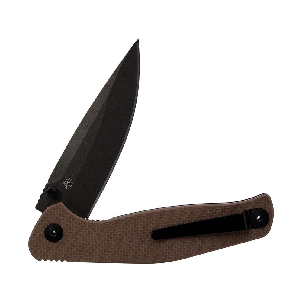ABKT Catalyst Ball Bearing Folder Elite Tactical EDC Pocket Knife 3.5 Inch Drop Point Blade with Tan 4.5 Inch G10 Tan Textured Handle