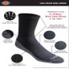Dickies Men's Dri-Tech Mid-Crew Comfort Length Moisture Control Socks, Available in M-XL (6, 12 Pairs), Comfort Length Black (12 Pairs), Large view 3