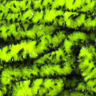 Hareline Fly Tying UV Mottled Galaxy Mop Chenille-Fl Yellow
