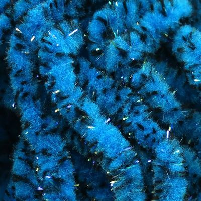 Hareline Fly Tying UV Mottled Galaxy Mop Chenille-Fl Blue