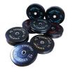 BalanceFrom Color Coded Black Olympic Bumper Plate Weight Plate with Steel Hub, 45LB Pair view 4