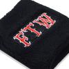 FTW Sweat Band for Wrist - Embroidered Sweat Absorbent Wrist Band for Men Women - Black Terrycloth Arm Band for Tennis Volleyball Basketball & Other Sports - Gift for Sports Lovers view 3