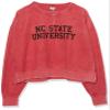 chicka-d Women's Standard Corded Boxy Pullover, Red, Large view 1
