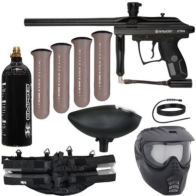 Action Village Kingman Spyder Fenix Epic Paintball Gun Package Kit (Gloss Black)
